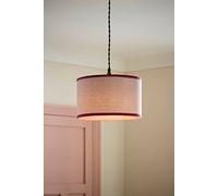 Valuelights Kiara Small 25Cm Linen With Pink Trim Inner Easy Fit Lamp Shade