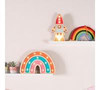 ValueLights | Kids Wooden Rainbow Table Lamp Battery Powered, Wall/Table Nursery Bedroom Night Light | Table Lamps & Home Improvements Essential
