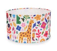 ValueLights | Kids Bright Floral Lampshade Easy Fit Pendant Giraffe/Toucan Bedroom Ceiling Light Shade LED Bulb Included | Shades & Home Improvements Essential | 25cm Shade Width
