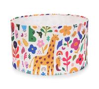 ValueLights | Kids Bright Floral Lampshade Easy Fit Pendant Giraffe/Toucan Bedroom Ceiling Light Shade LED Bulb Included | Shades & Home Improvements Essential | 250mm Shade Width