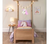 Valuelights Kids Pink And White Dinosaur Design Plug In Wall Light With Shelf And Pull Cord Switch
