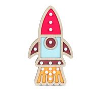 ValueLights | Kids Wooden Rocket Table Lamp Battery Powered, Wall/Table Nursery Bedroom Night Light | Table Lamps & Home Improvements Essential