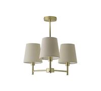 ValueLights | Kincaid 3 Arm Brushed Gold Tapered Shade Chandelier Style Ceiling Light with Bulbs | Ceiling Lights, Home Décor & Improvement Essential