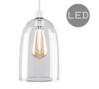 Valuelights Kira Silver Dome Ceiling Shade And Bulb (D)15Cm