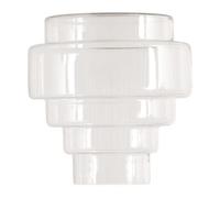 Valuelights Lane Clear Glass 5 Tier Layered Easy Fit Ceiling Lamp Shade (D)23.5Cm