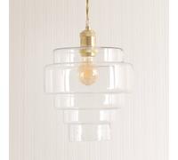 ValueLights Lane Clear Glass 5 Tier Layer Clear Ceiling Pendant Shade