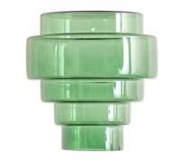 Valuelights Lane Green Glass 5 Tier Layered Easy Fit Ceiling Lamp Shade (D)23.5Cm