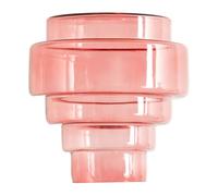 ValueLights Lane Pink Glass 5 Tier Layered Easy Fit Pendant Lamp Shade