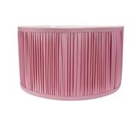 ValueLights | Large Easy Fit Blush Pink Ruched Pleated Drum Light Shade Living Room Bedroom Hallway Lampshade | Shades, Home Décor & Improvement Essential | Included LED Bulb | 350mm Shade Width