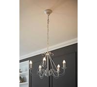 MiniSun | Large Ivory/White Vintage Style 5 Way Ceiling Light Chandelier | Ceiling Lights & Home Improvements Essential | Mains Wired