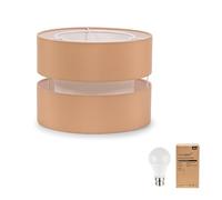 ValueLights | Large Sand 2 Tier Pendant Drum Lampshade | Lamp Shades, Home Décor & Improvement Essential | 350mm Shade Width