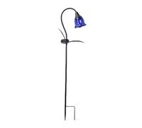ValueLights Large Solar Powered Blue Tulip Lantern Spike Light in Black ValueLights Black