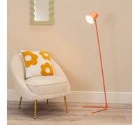 Valuelights Lark Coral Peach Metal Task Slimline Floor Lamp