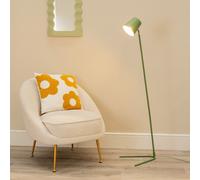 Sage Green Metal Floor Lamp with Tapered Dome Shade Living Room Office Task Light - LED Bulb Included