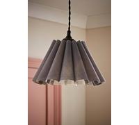Valuelights Lauren Grey Fabric Pleated Scallop Edge Tapered Ceiling Floor Table Lamp Shade (D)25Cm