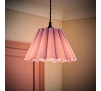 Valuelights Lauren Lilac Fabric Pleated Scallop Edge Tapered Ceiling Floor Table Lamp Shade And Bulb (D)25Cm