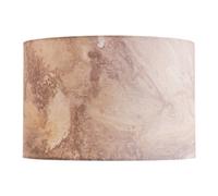 Valuelights Leanne Marble Effect Fabric Drum Easy Fit Ceiling Lamp Shade (D)35Cm
