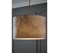 ValueLights | Leanne Marble Effect Fabric Drum Easy Fit Ceiling Pendant Lamp Shade | Shades, Home Décor & Improvement Essential | 350mm Shade Width