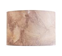 ValueLights | Leanne Marble Effect Fabric Drum Easy Fit Ceiling Pendant Lamp Shade with Bulb | Shades, Home Décor & Improvement Essential | Light Bulb Included | 350mm Shade Width