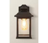 ValueLights | Leo Matte Black Traditional Lantern IP44 Wall Light with LED Bulb | Wall Lights, Home Décor & Improvement Essential | Mains Wired