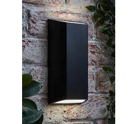 Valuelights Leon Matte Black Ip65 Integrated Led Up/Down Outdoor Wall Light Black