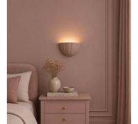 Valuelights Leonardo Dusky Pink Ceramic Scallop Flush Wall Sconce Light And Bulb