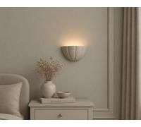 Valuelights Leonardo Moss Green Ceramic Scallop Flush Wall Sconce Light And Bulb