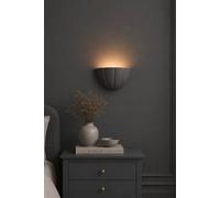 Valuelights Leonardo Scallop Curve Ceramic Flush Wall Sconce Light With Bulb In Navy Navy