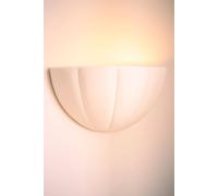 Valuelights Leonardo Scallop Curve Ceramic Flush Wall Sconce Light With Bulb In Nude Nude