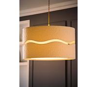 ValueLights Livie Boucle XL Easy Fit Ceiling Floor Lamp Shade 50cm with Bulb in Cream ValueLights Cream