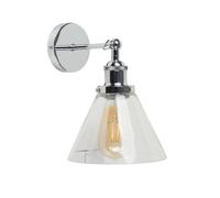 Valuelights Lloyd Silver Indoor Wall Lantern And E27 Radio Valve Led 4W Warm White 2700K Bulb