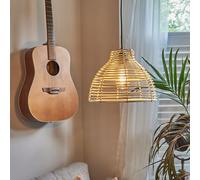 Valuelights Lobster Pot Pair Of Cream Weave Basket Ceiling Lamp Shades