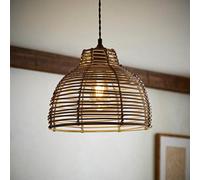 ValueLights Lobster Grey Pot Basket Weave Pendant Shade - Size: 22.5 x 31 x 31cm - Wilko