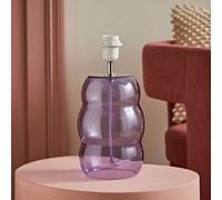 ValueLights Lolly Lilac Glass Bubble Table Lamp Base ValueLights Lilac