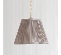 Valuelights Loralei Light Grey Pleated Faux Silk Scalloped Easy Fit Lamp Shade Light Grey