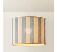 30cm Blue Stripe Bamboo Printed Shade blue
