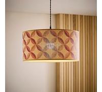 Valuelights Lori Geo Print Bamboo Drum Easy Fit Ceiling Light Lamp Shade