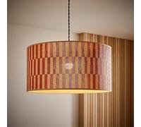 ValueLights | Lori Orange Checkerboard Bamboo Drum Ceiling Lamp Shade and Bulb | Ceiling Lights, Home Décor & Improvement Essential