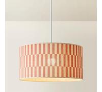 Lori Orange Checker Bamboo Drum Easy Fit Ceiling Light Lamp Shade ValueLights Orange One Size