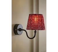Valuelights Lowe Floral Pleated Shade Metal Portable Rechargeable Wall Light In Light Red Light Red