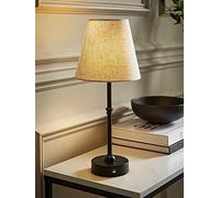 Valuelights Lowe Matt Black Rechargeable Led Portable Table Lamp Black