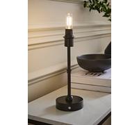 Valuelights Lowe Metal Portable Rechargeable Table Lamp Base Only In Black Black