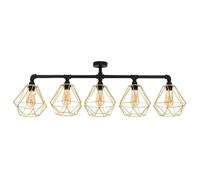 Luiggi Black Ceiling Bar Light ValueLights Black One Size