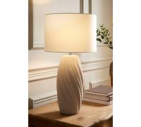 ValueLights | Lydia Natural Linen Drum Lamp Shade Tall Swirl Matte Natural Table Lamp | Table Lamps, Home Décor & Improvement Essential