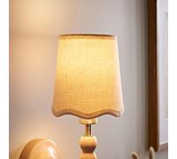 ValueLights | Mabel Extra Small Natural Scallop Edge Linen Lamp Shade | Shades & Home Improvements Essential | 120mm Shade Width