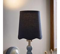 Valuelights Mabel Extra Small Navy Scallop Edge Linen Lamp Shade (D)12Cm