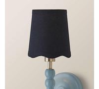 ValueLights | Mabel Extra Small Navy Scallop Edge Linen Lamp Shade | Shades, Home Décor & Improvement Essential