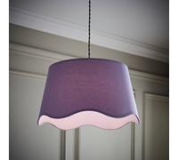 ValueLights | Mabel Large Lilac Scallop Edge Linen Lamp Shade and Bulb | Shades, Home Décor & Improvement Essential