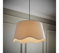 ValueLights | Mabel Large Natural Scallop Edge Linen Lamp Shade and Bulb | Shades, Home Décor & Improvement Essential