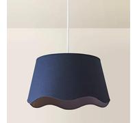 ValueLights | Mabel Large Navy Scallop Edge Linen Lamp Shade | Shades, Home Décor & Improvement Essential